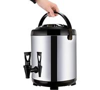 Urne de traiteur, 6 L/8 L/10 L/12 L/16 L/20 L Distributeur d'eau chaude avec robinet, seau isotherme en acier inoxydable pour eau chaude et boissons, 10 L