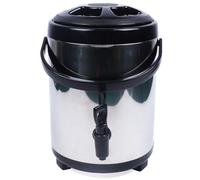 Urne d'eau chaude en acier inoxydable, distributeur de boissons isothermes avec robinets à rebond et poignée, portable pour boissons chaudes et froides, thé, lait, soupe, traiteur, 8 l