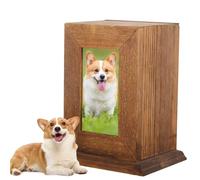 Urne en bois pour animaux de compagnie - Urnes de crémation pour cendres de chien, boîte à souvenirs photo, boîte à cendres souvenir | Urnes commémoratives en bois durable pour animaux de compagnie, p
