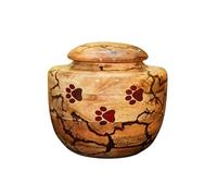 Urne en bois pour cendres d'animaux de compagnie - Urne pour chien et chat - Boîte à souvenirs fabriquée à la main - Multicolore - Taille M : 50 kg