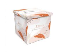 Urne en carton - Anniversaire - 20x20x20cm - Cagnotte anniversaire - Blush party