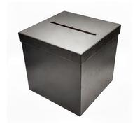 MÉGACRÉA Urne en Carton carrée Noire pour cagnotte Cadeau 2