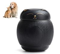 Urne en Céramique pour Chat, Urne pour Animaux De Compagnie, Urne Funéraire pour Chat, Urne pour Chat pour Cendres, Résistant Aux Intempéries Urne Commémorative Adaptée Aux Chats Et Aux Chiens(Noir)