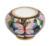 Urne funéraire cloisonnée | Petit souvenir commémoratif pour cendres | Photophore décoratif d'intérieur | Collection assortie taille complète (papillon adiant)