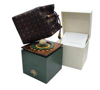 Urne funéraire en bois pour animal domestique, pour chien ou chat, urne funéraire pour chiens, chats, cadeau de condoléances pour perte, doublure en velours et sac d'emballage en brocart (vert)