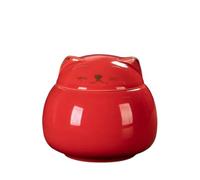 Urne funéraire en céramique faite à la main pour chat - Produits commémoratifs pour animaux domestiques - Blanc et noir - Taille M