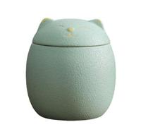 Urne funéraire en céramique pour Animaux de compag for Cendres de Chien Chat, humaines, urne Souvenir décorative, funéraire commémorative Miniature for Partager Les(Green,Small)