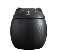 Urne funéraire en céramique pour Animaux de compag for Cendres de Chien Chat, humaines, urne Souvenir décorative, funéraire commémorative Miniature for Partager Les(Black,Small)