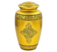 Urne funéraire Nagina International en aluminium pour cendres - Fabriquée à la main