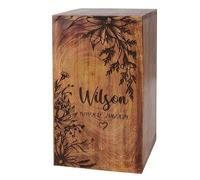 Urne funéraire personnalisée en bois pour cendres humaines, boîte commémorative décorative pour adultes hommes et femmes, urne funéraire XL pour cendres, fleurs, taille de la boîte funéraire (27,9 x
