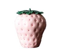Urne funéraire personnalisée en céramique pour animal domestique - Souvenir - Urne funéraire pour chiens de passage (fraise rose)