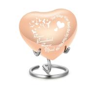 Urne funéraire pour animal de compagnie - Urne commémorative pour cendres d'incinération - Urne commémorative pour animal de compagnie, chien, chat (oiseau-rose)