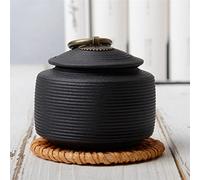 Urne funéraire pour animaux de compagnie Urne Chien Chat Cendres Boîte Commémorative Set D'urnes Funéraires Urne Funéraire Restes Incinérés Fiole Cendres Urne Funéraire Adulte 8887(Black,S)
