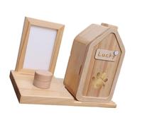 Urne funéraire pour animaux domestiques - Urne funéraire pour un amour durable et une décoration élégante en bois - Urne pour cendres d'animaux domestiques - En acier inoxydable