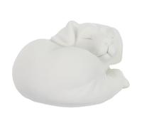 Urne Funéraire pour Chien en Résine, Statuette Commémorative Blanche | Cendres de Chien, Forme Chien Endormi, Entretien Facile, Accès D’une Main, Cabinet ou Bordure