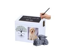 Urne funéraire pour Chien ou Chat - Urne funéraire en Bois avec Cae Photo - Boîte à Souvenirs avec Doublure en Fla URNE POUR ANIMAL