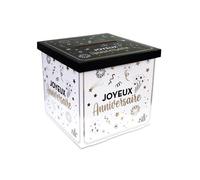 urne carton anniversaire party chic 20cm - sud trading cd1099 Jaune