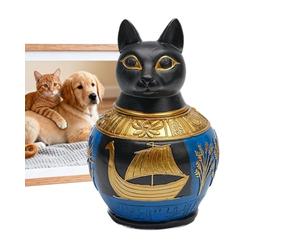 Urne - Pot spirituel en résine égyptienne | Boîte de crémation, étagère Commémoration de bureau de perte de maison, chérir de précieux souvenirs à votre bien-aimé pour le chagrin en l'honneur, la