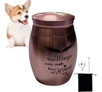 Urne Pour Animaux De Compagnie - 1,57 Pouces En Acier Inoxydable, Souvenir En Métal | De Cendres D'animaux De Compagnie, Mini Conteneur Étanche Et Scellé Pour Chiens Et Chats, Objet Commémorat