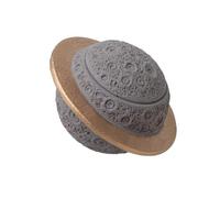 Urne pour Animaux De Compagnie en Ciment À Texture Naturelle avec Porte-Cendres en Forme Planète Conteneur Crémation pour Souvenirs Commémoratifs Intérieurs Et Extérieurs Stockage Cendres