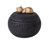 Urne pour Cendres Animaux en Ciment Portland - Petite Urne Funéraire Étanche pour Chien, Chat (13x13x12 cm) - Mémoire Éternelle, Adieu Paisible, Conception Réconfortante