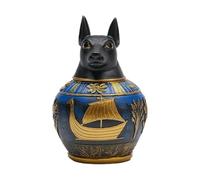 Urne pour cendres chiens - Résine égyptienne 13,3x11,5x21cm | Jar Spirituel Mémorial Animaux de compagnie | Souvenir de deuil pour bureau et maison | Conteneur commémoratif honoraire |