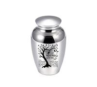 Urne pour Chien Pot de Cendres funéraires for Animaux Compagnie, boîte à for, Pot Life Tree, Fournitures for(Sliver)
