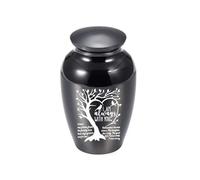 Urne pour Chien Pot de Cendres funéraires for Animaux Compagnie, boîte à for, Pot Life Tree, Fournitures for(Black)