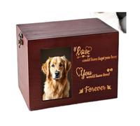 Urne pour Chien,Urne Bois Urnes funéraires en Bois for Animaux de Compagnie de 7 Pouces avec Cadre Photo, clé et Serrure, Cadeaux commémoratifs for Chiens perdus, Cadeaux commémoratifs for Animaux de