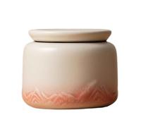 Urne pour Chien Urne Funeraire Chat Ceramique Grande Petite Pot Funéraire Tissu Non Tissé Couvercle Hermétique Chat Matériau (Pink,300ml)