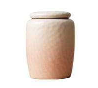 Urne pour Chien Urne Funeraire Chat Ceramique Grande Petite Pot Funéraire Tissu Non Tissé Couvercle Hermétique Chat Matériau (Pink,650ml)