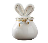 Urne pour Les Cendres d'un Lapin, Urnes en Céramique pour Chien, Urne pour Animaux, Boîte De Crémation pour Animaux, Cendres Commémoratives(White)