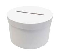 MÉGACRÉA Urne Ronde Carton Blanc 24,5 x 24,5 x 15 cm