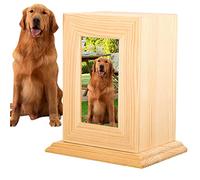 , Urne souvenir photo - Urnes de crémation en bois pour cendres, boîte à souvenirs pour chiens, chats | Boîte à cendres en bois élégante pour mémorial pour animaux de compagnie, stockage durable des c