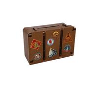 Santex Urne tirelire Voyage, marron, 24 x 16 cm — Décoration de fête, thème mariage, mixte