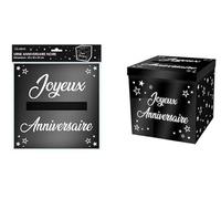 Urne - Tirelire Joyeux Anniversaire - Noir métallique - Noir métallisée