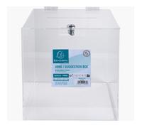 Urne - Transparente - Pour élections, concours, tombola - Ave serrure - 25x25cm