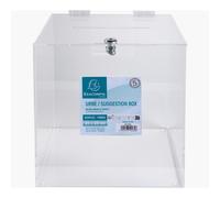 Urne - Transparente - Pour élections, concours, tombola - Ave serrure - 25x25cm