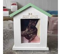 Urnes commémoratives pour animaux de compagnie pour cendres de chien ou de chat, urnes de crémation funéraire en bois avec cadre photo, cadeau souvenir de sympathie pour animaux de compagnie perdus