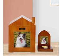Urnes commémoratives pour animaux de compagnie pour cendres de chiens ou de chats, grandes urnes funéraires en bois pour animaux de compagnie avec cadre photo, urnes de crémation boîte à souvenirs