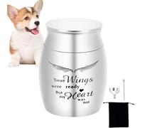 Urnes de crémation Keepsake, petites urnes souvenir pour cendres humaines, urne funéraire Personnel en Métal avec grain de bois uniques pour cendres d'animaux domestiques ou humains