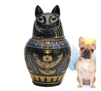 Urnes Funéraires Canines - Pot en Résine comme Souvenir | Urnes De Crémation Style Égyptien pour Animaux De Compagnie - pour La Maison Le Chat La Table Mémorial Perte Sympathie Tombe Deuil
