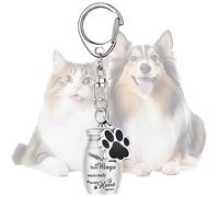 Urnes Funéraires pour Cendres De Chien | Urne Funéraire pour Animal,d'aluminium avec Charme Patte de Chiot, Porte-clés, Flacon Parfum, Souvenir commémoratif pour Exposition à Domicile,