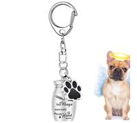 Urnes Funéraires Pour Cendres De Chien - Urne Funéraire Pour Cendres Canines en d'Aluminium,d'aluminium avec charme patte de chiot, porte-clés, flacon parfum, souvenir commémoratif pour exposition à d