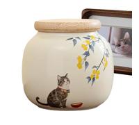 Urnes Funéraires pour Chat | Urne de Crémation en Céramique pour Animal | Boîte Commémorative pour Chien et Chat | Ornement de Jardin Extérieur en Sympathie