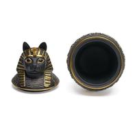 Urnes pour animaux de compagnie - Urne égyptienne faite à la main, souvenir pour sac de crémation, récipient commémoratif | 4,96 pouces, cadeau de rappel de perte avec design hiéroglyphe, sculpture