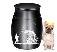Urnes pour cendres de chien - Urnes en aluminium pour cendres de chiens, boîte de cercueil commémorative pour crémation chiots vétérinaires funérailles cimetière étagère cour petits animaux chatons