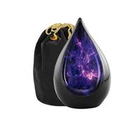 Urns of Dignity Everlasting Teardrop Cremation URNS,URN for Human Ashes, Adult URN for Funeral, Burial, Columbarium Or Home, Cremation Urns for Human Ashes Adult (Black Purple Galaxy, Adult)