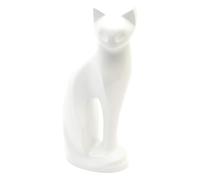 Urns UK Pet Cremation Memorial Urn Cat White Gloss 9.5"