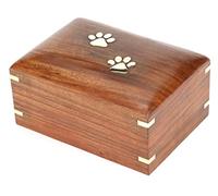 Urns UK Urne funéraire en bois pour animaux de compagnie pour animaux de compagnie, Elstree 7 pouces, Marron